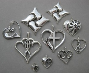 Christian theme heart jewelry designs Nancy Denmark