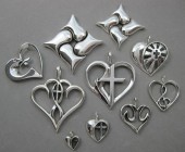 Christian theme heart jewelry designs Nancy Denmark