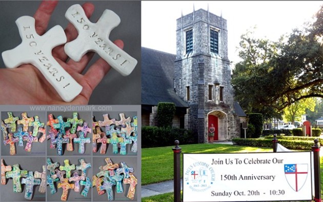 Hand Cross Order created by Nancy Denmark for 150th Anniversary Celebration of St. Paul's Episcopal Church, Orange Texas.