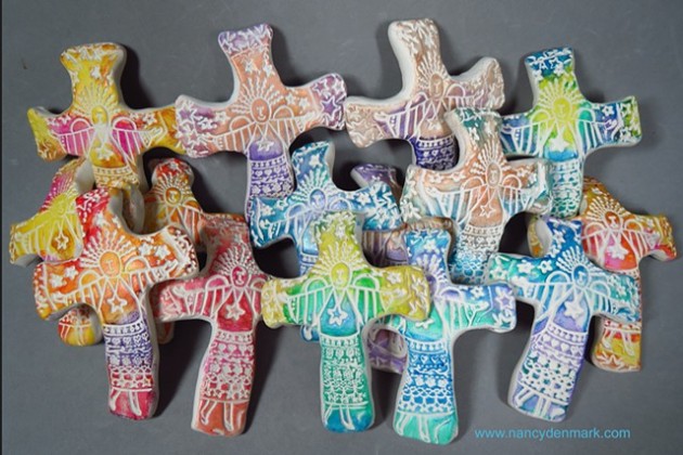 Joyful Angel Hand Crosses by Nancy Denmark